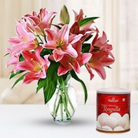 Lilies With Rasgulla