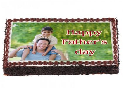 Happy Fathers Day Photo Cake