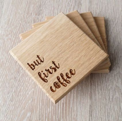 Personalized wooden coaster